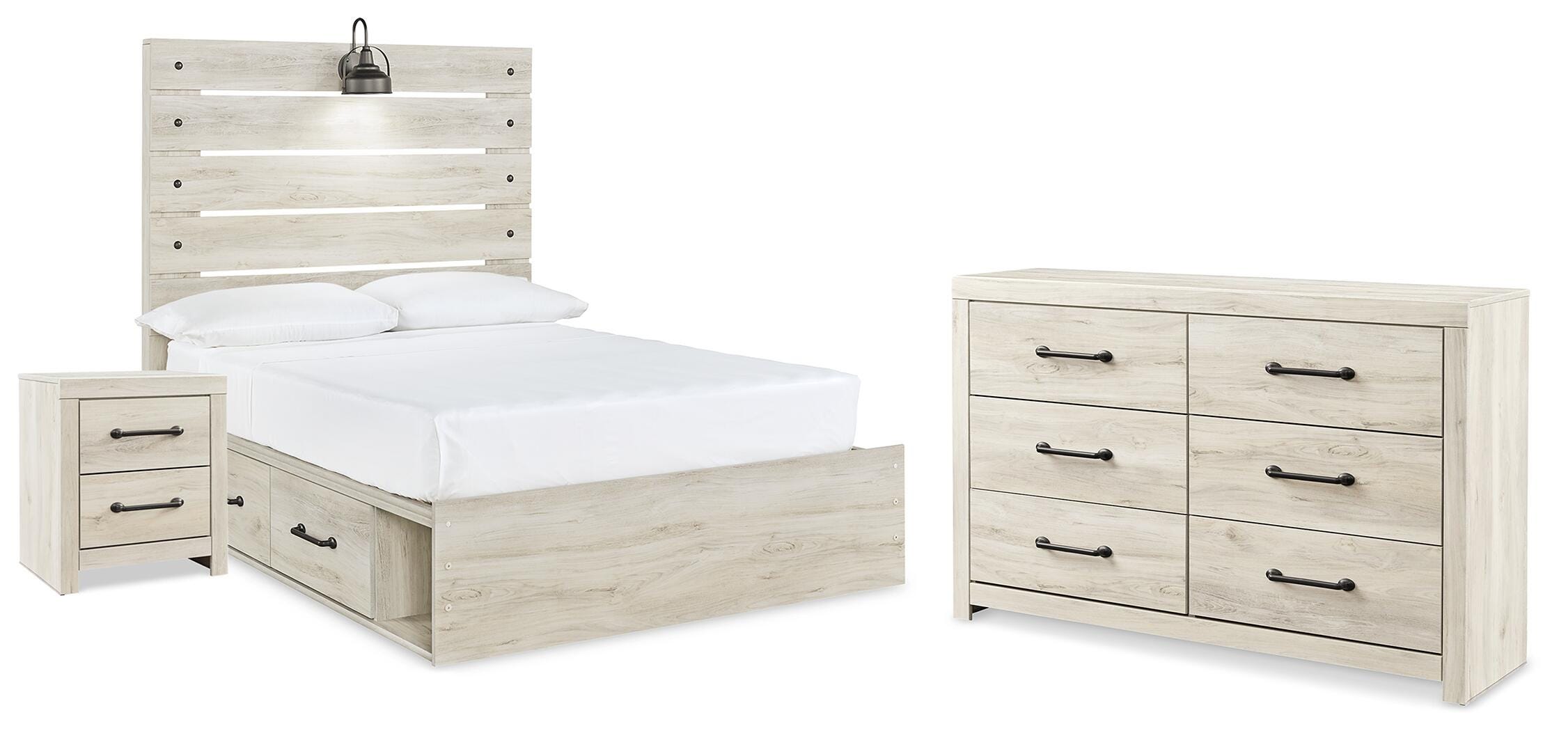 J&M Furniture - Ashley Furniture - Cambeck Full Panel Bed with Storage, Dresser and Nightstand - Full Panel Bed with Storage, Dresser and Nightstand - B192B113