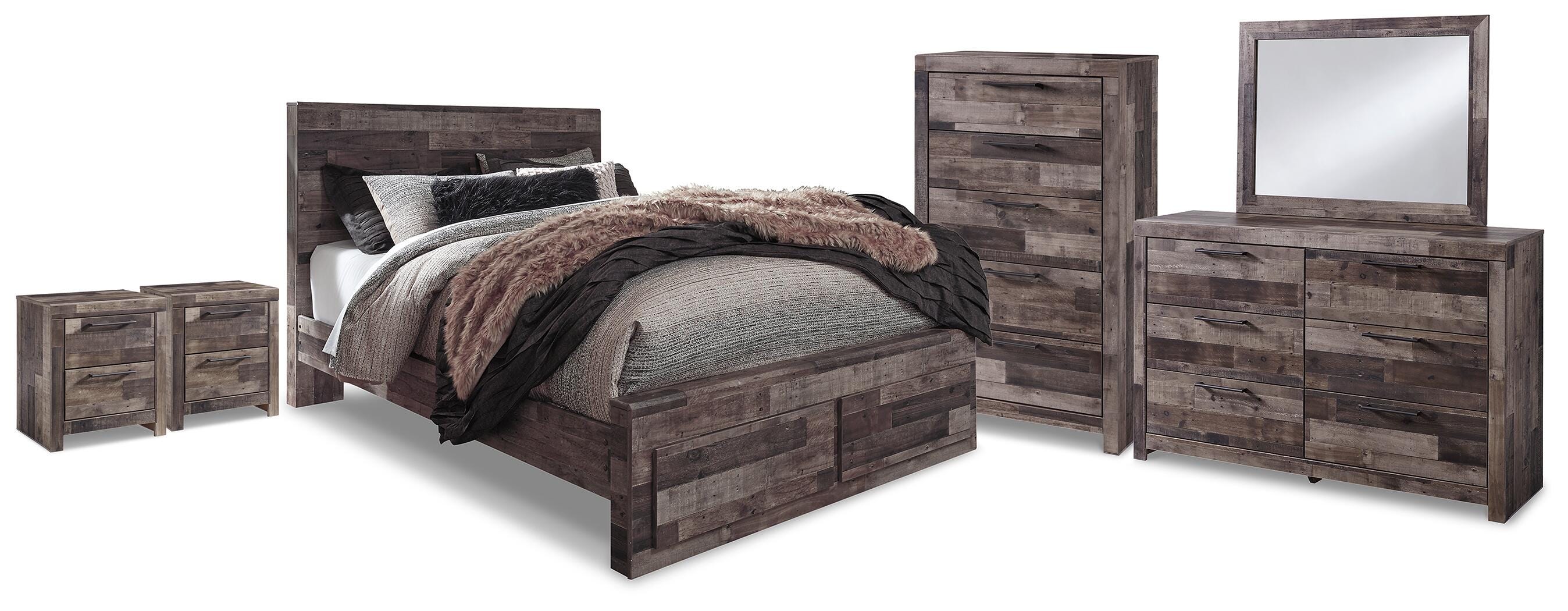 J&M Furniture - Ashley Furniture - Derekson Queen Storage Bed, Dresser, Mirror, Chest and 2 Nightstands - Queen Storage Bed, Dresser, Mirror, Chest and 2 Nightstands - B200B72