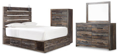 J&M Furniture - Ashley Furniture - Drystan Queen Panel Bed with Storage, Dresser, Mirror and Chest - Queen Panel Bed with Storage, Dresser, Mirror and Chest - B211B96