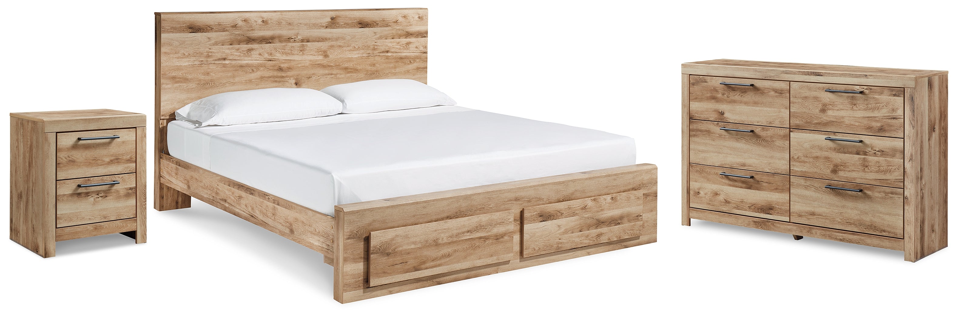 J&M Furniture - Ashley Furniture - Hyanna King Panel Storage Bed with Dresser and Nightstand - King Panel Storage Bed with Dresser and Nightstand - B1050B18