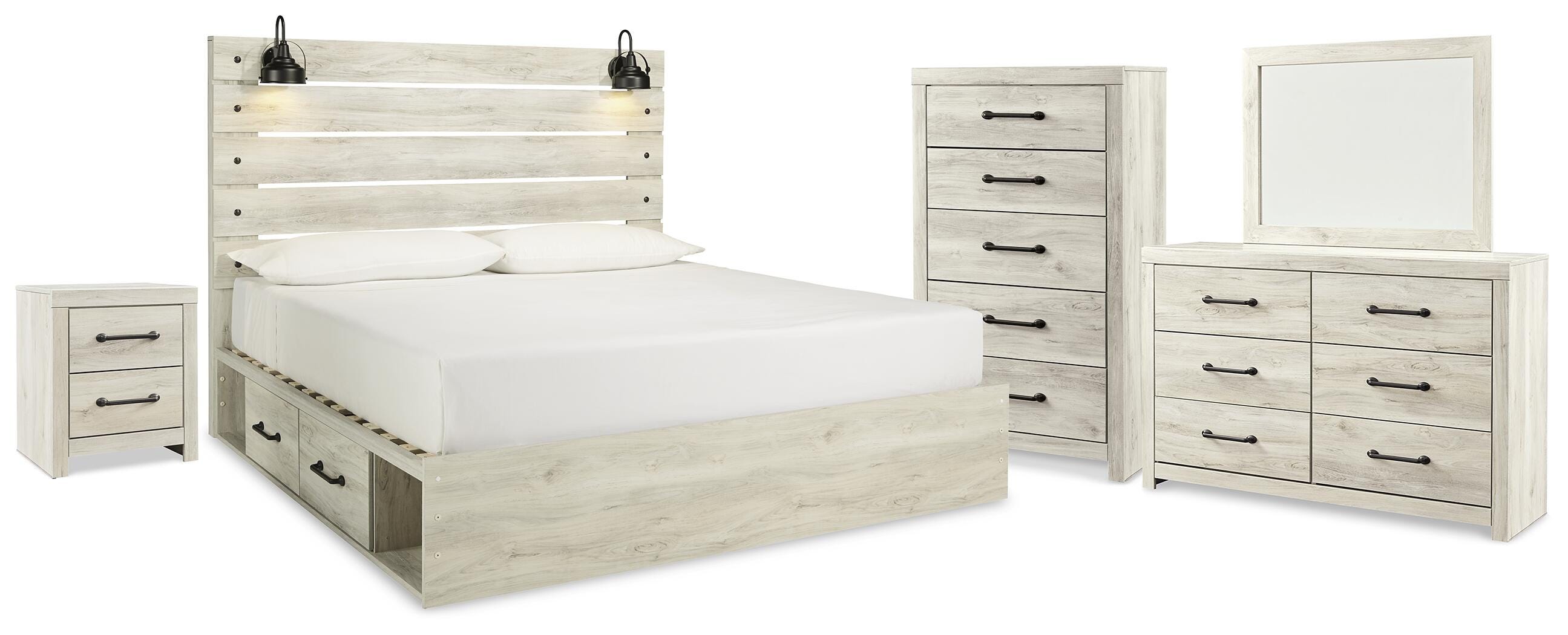 J&M Furniture - Ashley Furniture - Cambeck King Panel Storage Bed, Dresser, Mirror, Chest and Nightstand - King Panel Storage Bed, Dresser, Mirror, Chest and Nightstand - B192B110