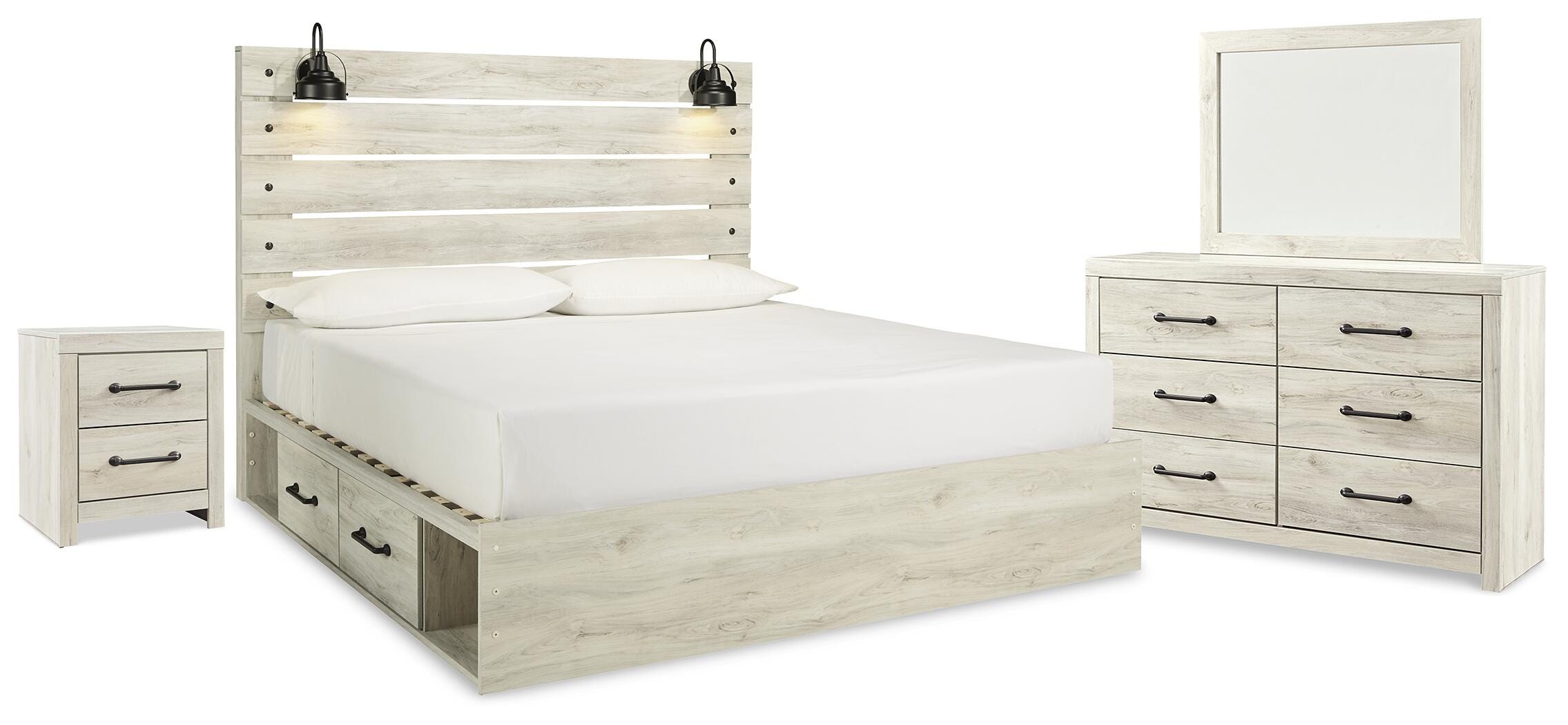 J&M Furniture - Ashley Furniture - Cambeck King Panel Storage Bed, Dresser, Mirror and Nightstand - King Panel Storage Bed, Dresser, Mirror and Nightstand - B192B111