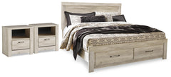 J&M Furniture - Ashley Furniture - Bellaby King Storage Bed and 2 Nightstands - King Storage Bed and 2 Nightstands - B331B23