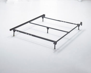 J&M Furniture - Ashley Furniture - Platform Queen Bolt on Bed Frame - Queen Bolt on Bed Frame / Metallic - B100-31