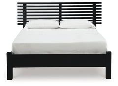 Danziar Full Panel Slat Bed, Dresser and Mirror