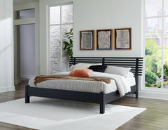 J&M Furniture - Ashley Furniture - Danziar King Slat Panel Bed - King Slat Panel Bed / Black - B1013B6