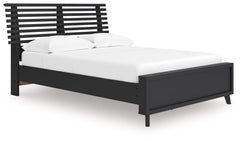 Danziar Full Slat Panel Platform Bed, Dresser and Mirror