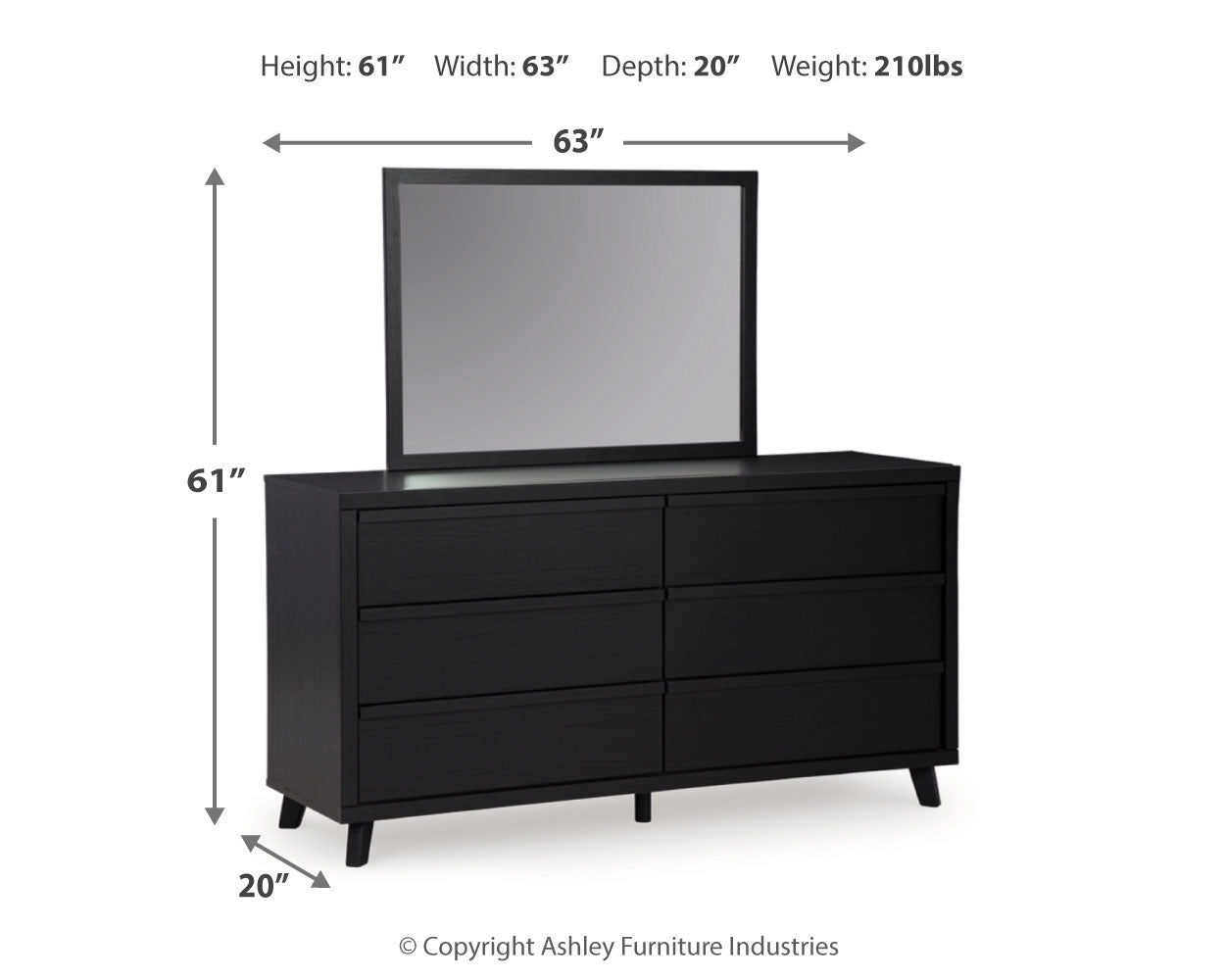 Danziar Dresser and Mirror