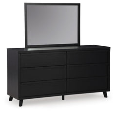 Danziar Full Panel Platform Bed, Dresser and Mirror