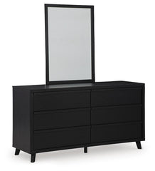 Danziar Full Panel Platform Bed, Dresser and Mirror