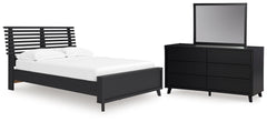 J&M Furniture - Ashley Furniture - Danziar Full Slat Panel Platform Bed, Dresser and Mirror - Full Slat Panel Platform Bed, Dresser and Mirror - B1013B24