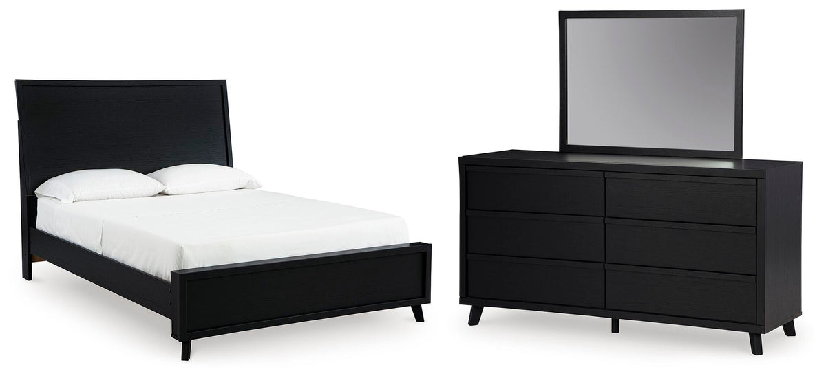 J&M Furniture - Ashley Furniture - Danziar Queen Panel Platform Bed, Dresser and Mirror - Queen Panel Platform Bed, Dresser and Mirror - B1013B15