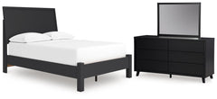 J&M Furniture - Ashley Furniture - Danziar Full Panel Bed, Dresser and Mirror - Full Panel Bed, Dresser and Mirror - B1013B26