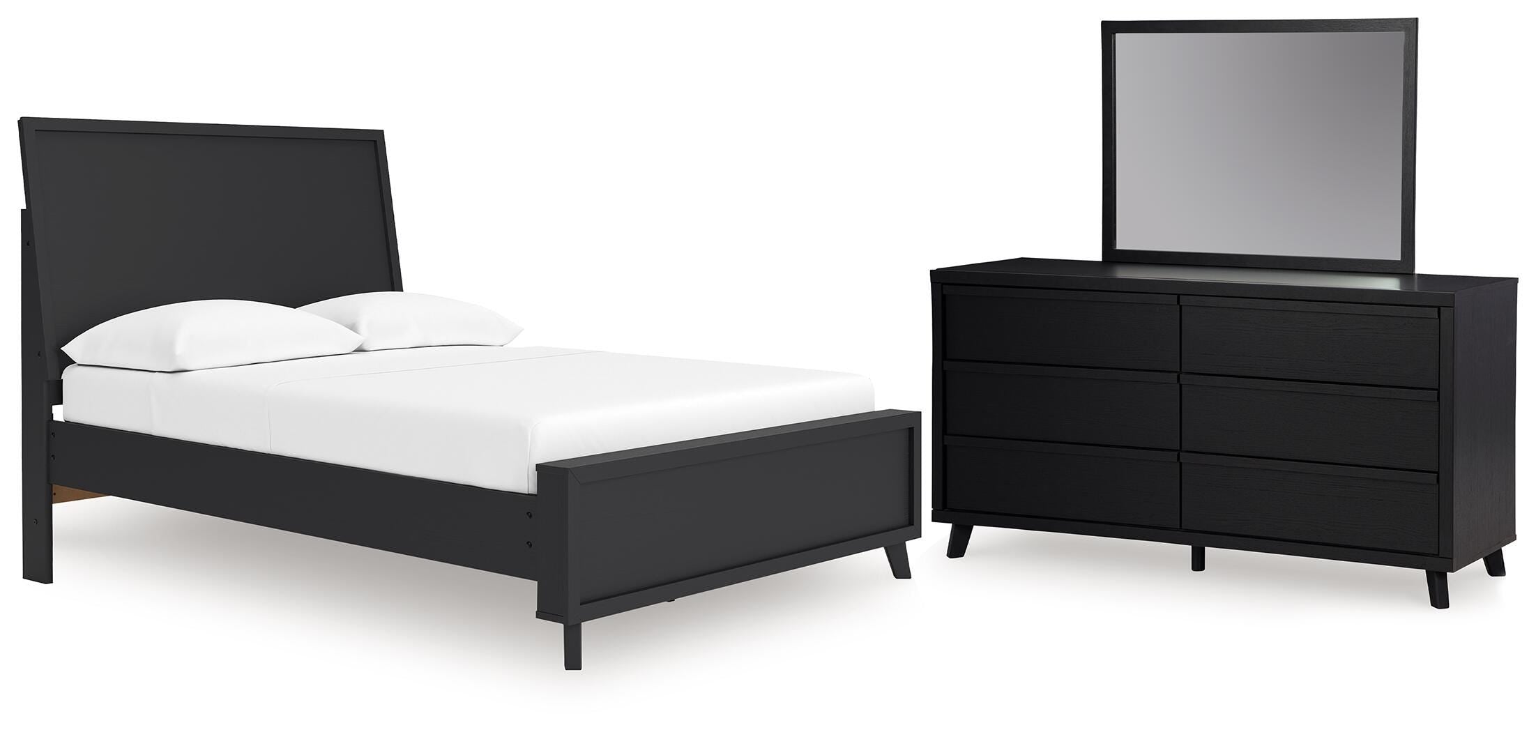J&M Furniture - Ashley Furniture - Danziar Full Panel Platform Bed, Dresser and Mirror - Full Panel Platform Bed, Dresser and Mirror - B1013B22