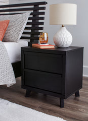 J&M Furniture - Ashley Furniture - Danziar Nightstand - Two Drawer Night Stand / Black - B1013-92