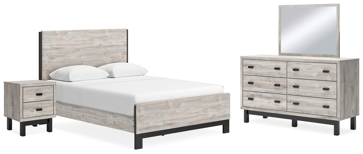 J&M Furniture - Ashley Furniture - Vessalli Queen Panel Bed, Dresser, Mirror and Nightstand - Queen Panel Bed, Dresser, Mirror and Nightstand - B1036B9