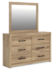 Brozmont Queen Panel Bed, Dresser and Mirror