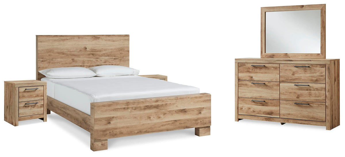 J&M Furniture - Ashley Furniture - Hyanna King Panel Bed, Dresser, Mirror and 2 Nightstands - King Panel Bed, Dresser, Mirror and 2 Nightstands - B1050B64