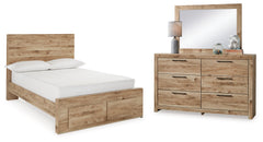 J&M Furniture - Ashley Furniture - Hyanna Full Panel Storage Bed, Dresser and Mirror - Full Panel Storage Bed, Dresser and Mirror - B1050B39