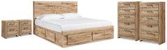 J&M Furniture - Ashley Furniture - Hyanna King Panel Bed, 2 Chests and 2 Nightstands - King Panel Bed, 2 Chests and 2 Nightstands - B1050B70