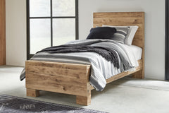J&M Furniture - Ashley Furniture - Hyanna Twin Panel Bed - Twin Panel Bed / Tan Brown - B1050B20
