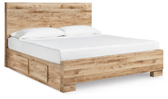 J&M Furniture - Ashley Furniture - Hyanna King Panel Bed with 2 Side Storage - King Panel Bed with 2 Side Storage / Tan Brown - B1050B33