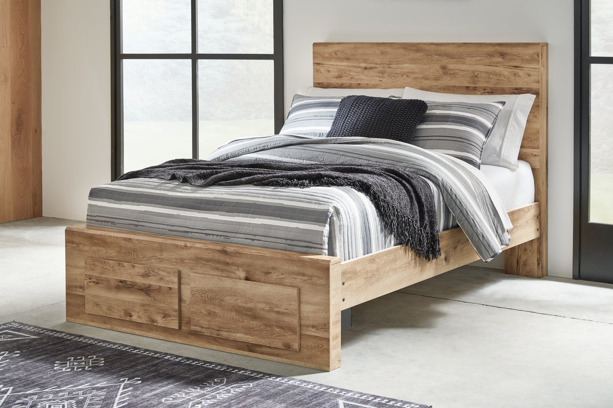 J&M Furniture - Ashley Furniture - Hyanna Full Panel Storage Bed - Full Panel Storage Bed / Tan Brown - B1050B38