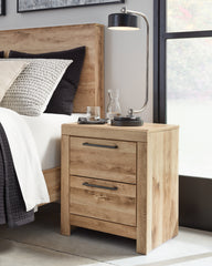 J&M Furniture - Ashley Furniture - Hyanna Nightstand - Two Drawer Night Stand / Tan Brown - B1050-92