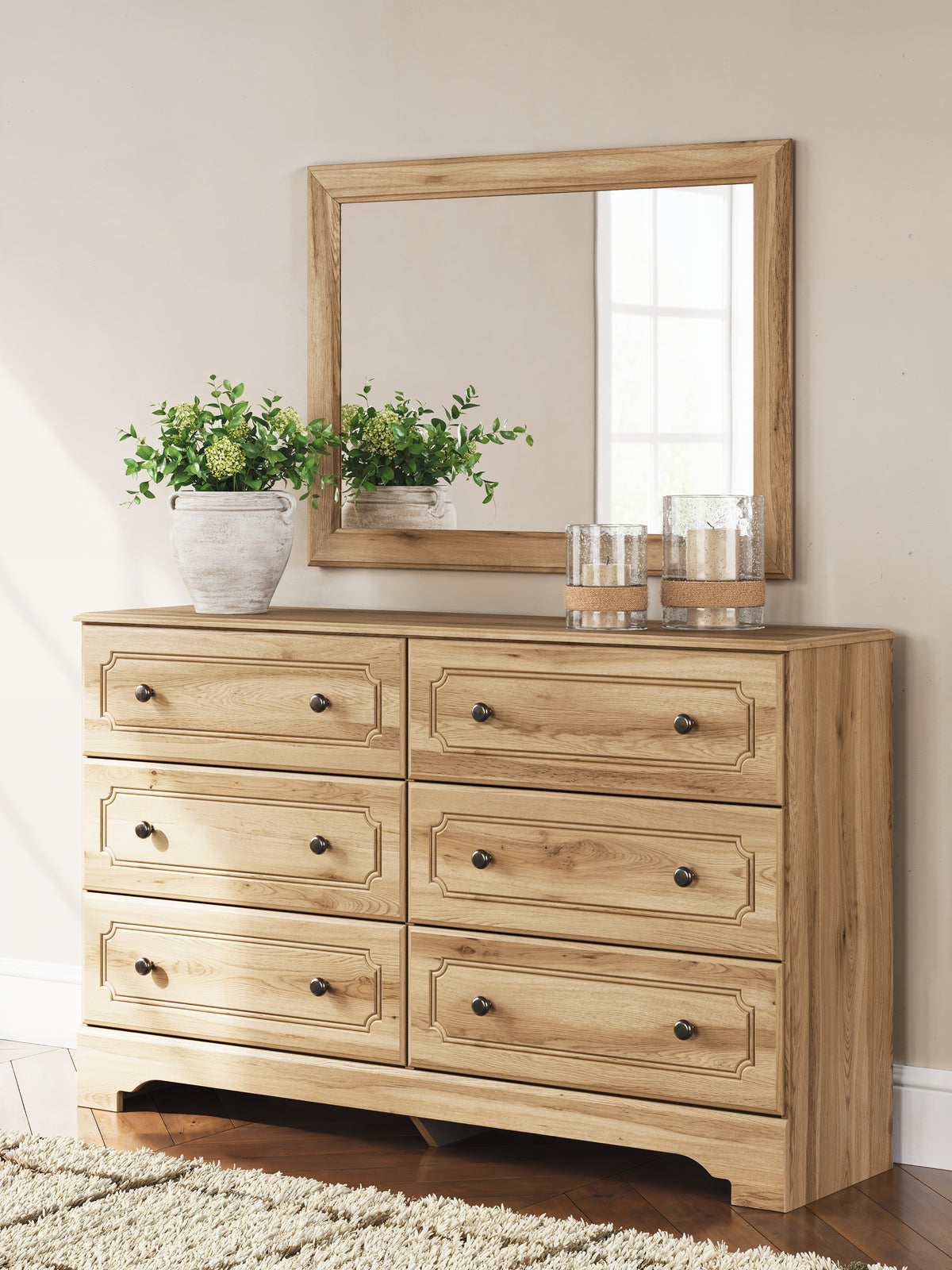J&M Furniture - Ashley Furniture - Aleaport Dresser and Mirror - Dresser and Mirror / Warm Brown - PCB1075B1