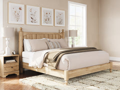 J&M Furniture - Ashley Furniture - Aleaport King Panel Bed - King Panel Bed / Warm Brown - PCB1075B8