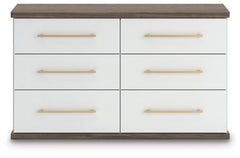 Kendanport Queen Upholstered Bed, Dresser and Nightstand