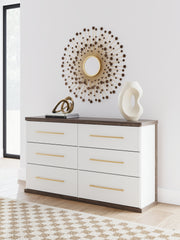 J&M Furniture - Ashley Furniture - Kendanport Dresser - Six Drawer Dresser / Brown/White - PCB1108-31