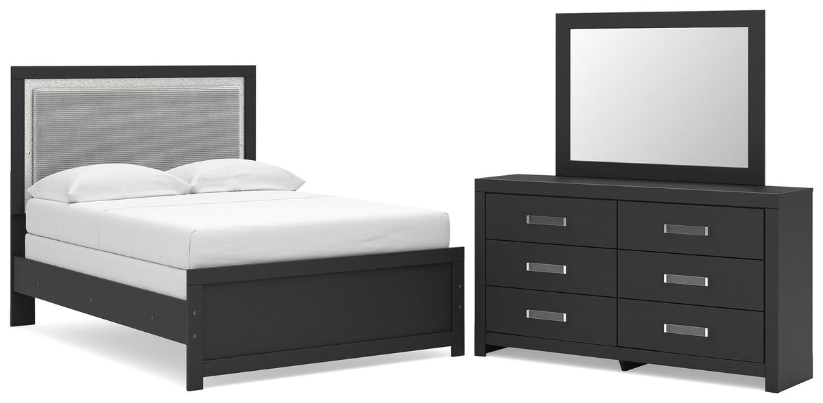 J&M Furniture - Ashley Furniture - Maeling Full Upholstered Panel Bed, Dresser and Mirror - Full Upholstered Panel Bed, Dresser and Mirror - PCB1115B5