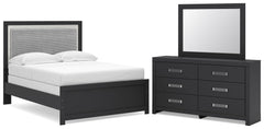 J&M Furniture - Ashley Furniture - Maeling Full Upholstered Panel Bed, Dresser and Mirror - Full Upholstered Panel Bed, Dresser and Mirror - PCB1115B5