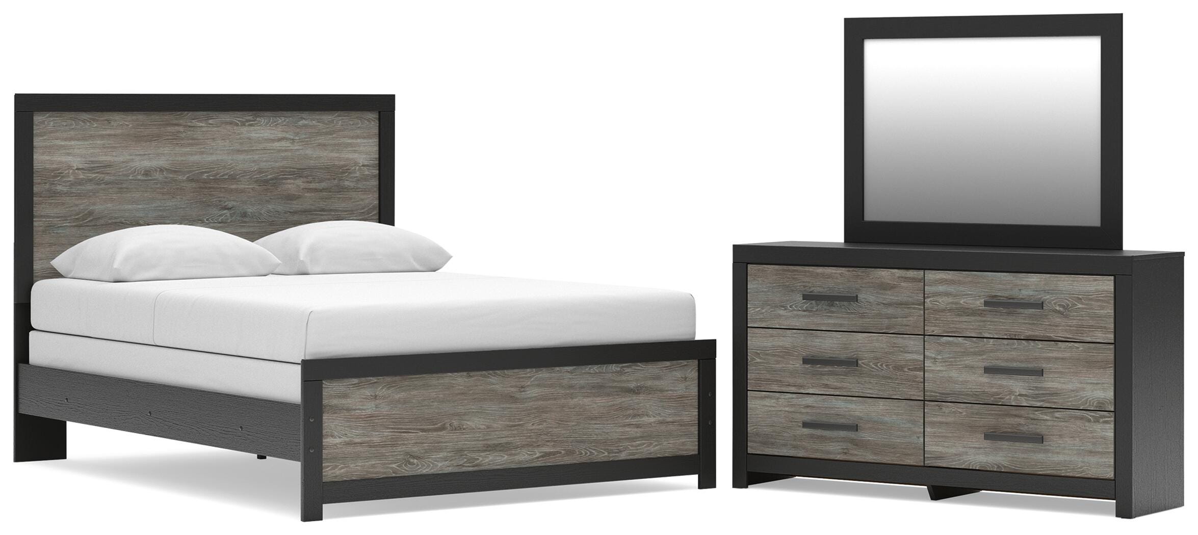 J&M Furniture - Ashley Furniture - Broachmyn Queen Panel Bed, Dresser and Mirror - Queen Panel Bed, Dresser and Mirror - PCB1118B5