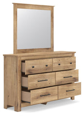 Makidern Full Panel Bed, Dresser and Mirror