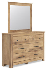 Makidern Full Panel Bed, Dresser and Mirror
