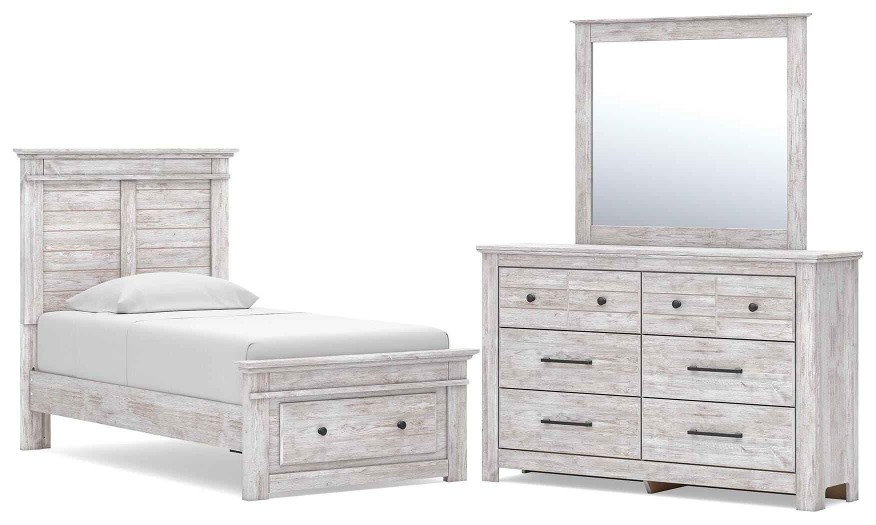 J&M Furniture - Ashley Furniture - Makidern Twin Panel Storage Bed, Dresser and Mirror - Twin Panel Storage Bed, Dresser and Mirror - PCB1171B24