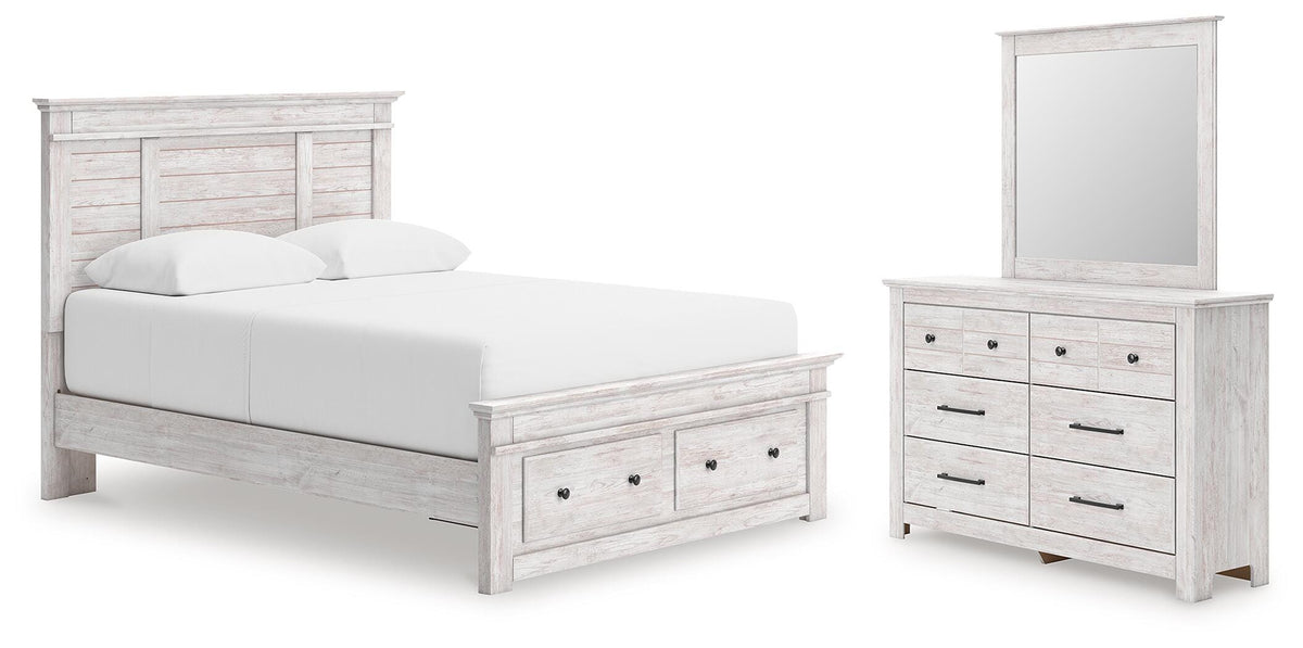 J&M Furniture - Ashley Furniture - Makidern Queen Panel Storage Bed, Dresser and Mirror - Queen Panel Storage Bed, Dresser and Mirror - PCB1171B5