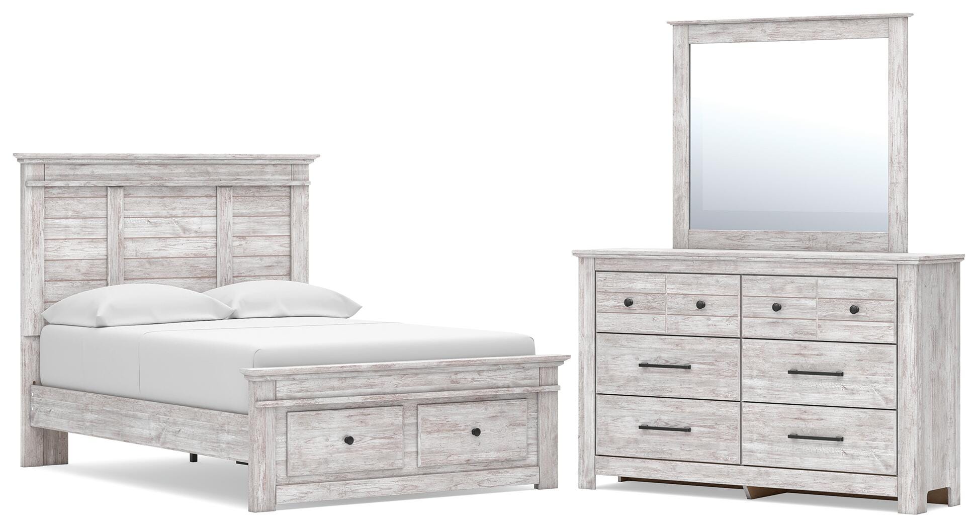 J&M Furniture - Ashley Furniture - Makidern Full Panel Storage Bed, Dresser and Mirror - Full Panel Storage Bed, Dresser and Mirror - PCB1171B25