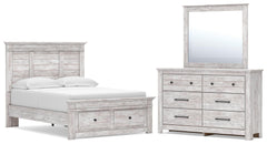 J&M Furniture - Ashley Furniture - Makidern Full Panel Storage Bed, Dresser and Mirror - Full Panel Storage Bed, Dresser and Mirror - PCB1171B25