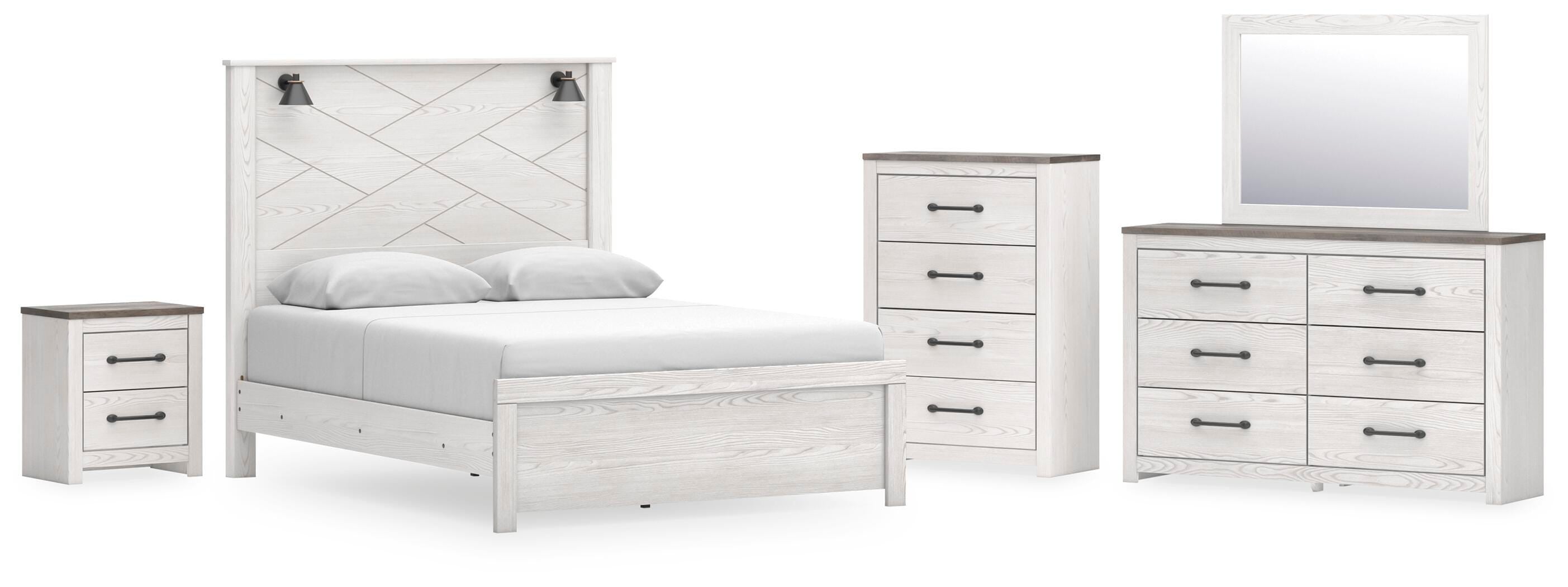 J&M Furniture - Ashley Furniture - Gerridan Queen Panel Bed, Dresser, Mirror, Chest and Nightstand - Queen Panel Bed, Dresser, Mirror, Chest and Nightstand - B1190B37