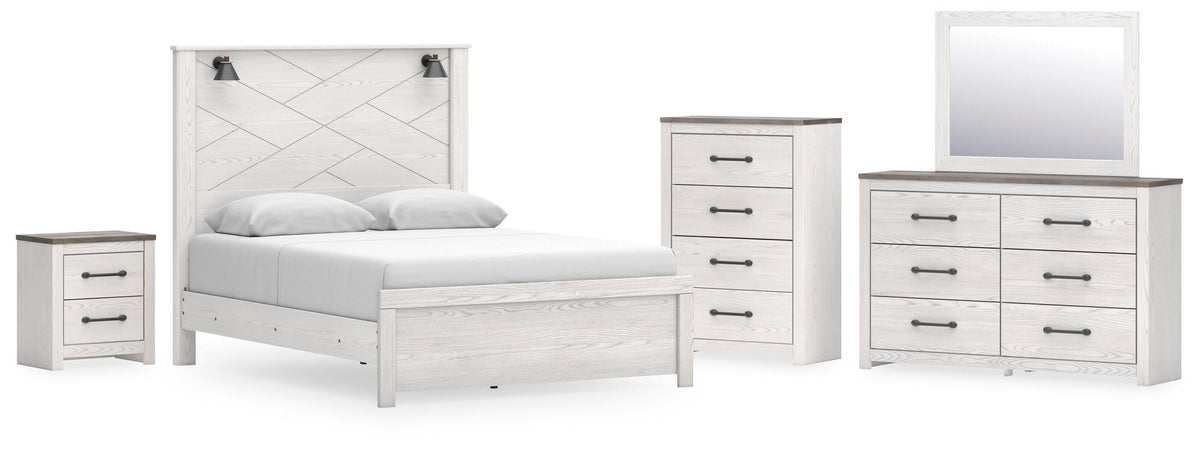 J&M Furniture - Ashley Furniture - Gerridan Queen Panel Bed, Dresser, Mirror, Chest and Nightstand - Queen Panel Bed, Dresser, Mirror, Chest and Nightstand - B1190B37