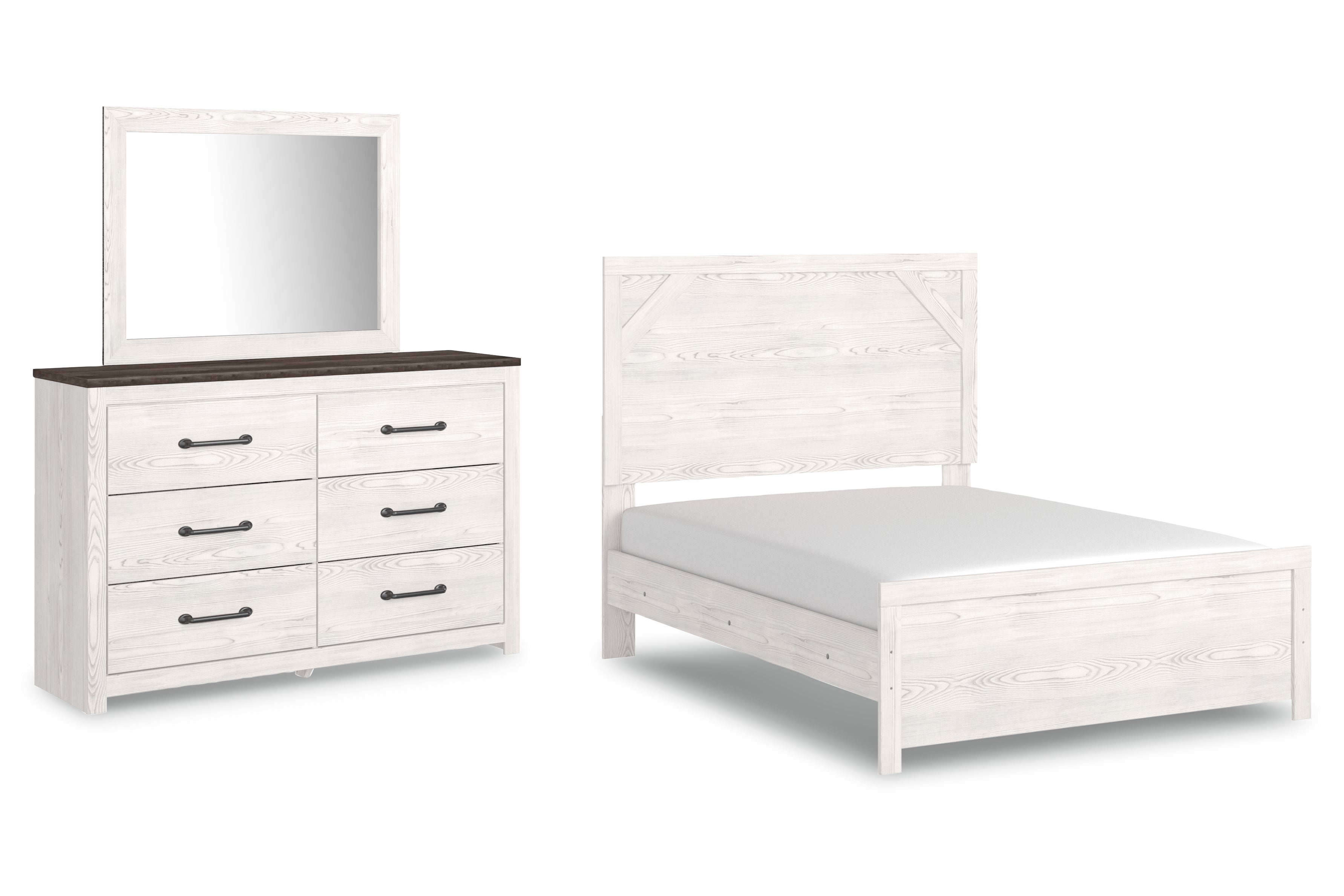 J&M Furniture - Ashley Furniture - Gerridan Full Panel Bed with Dresser and Mirror - Full Panel Bed with Dresser and Mirror - B1190B6