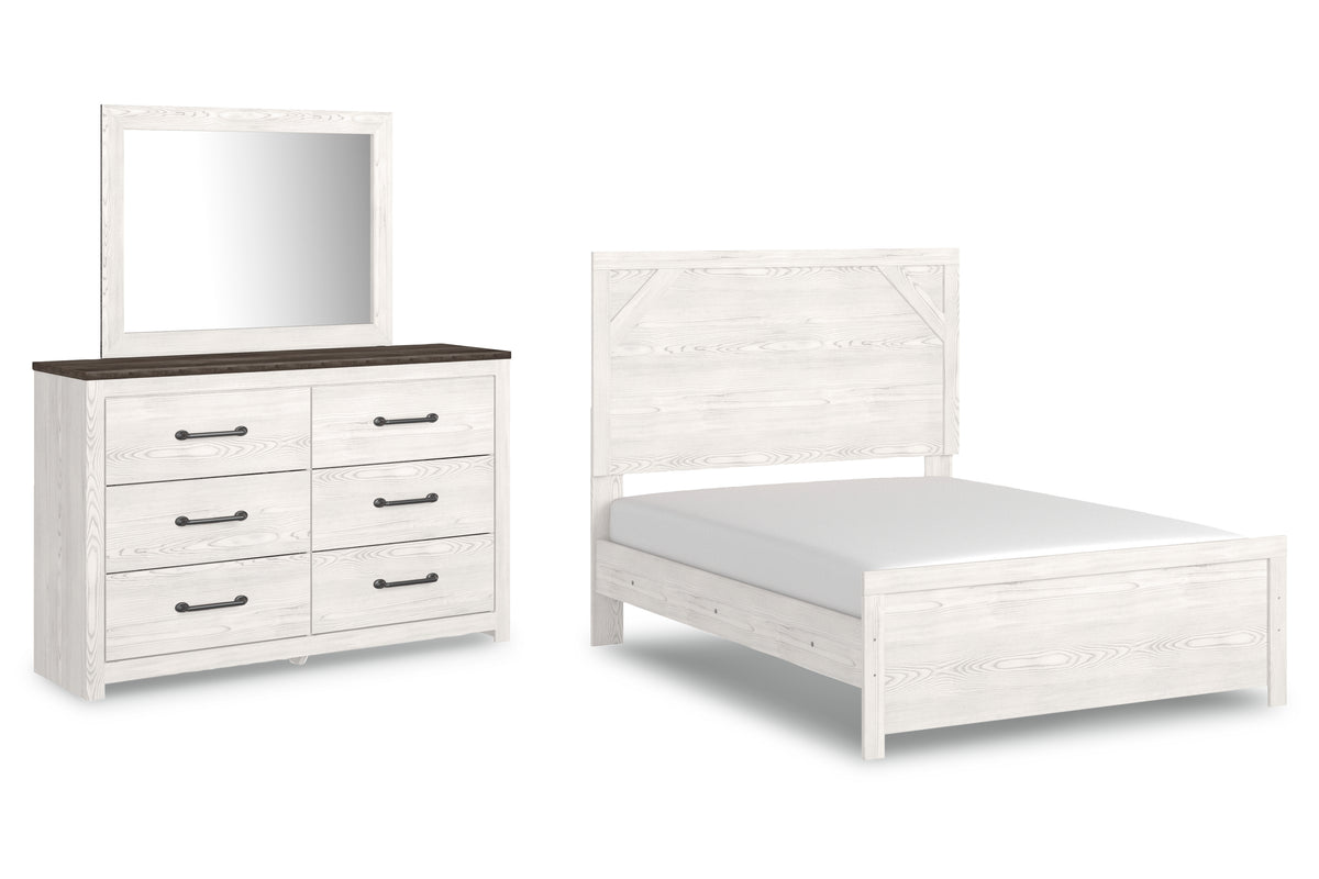 J&M Furniture - Ashley Furniture - Gerridan Full Panel Bed with Dresser and Mirror - Full Panel Bed with Dresser and Mirror - B1190B6