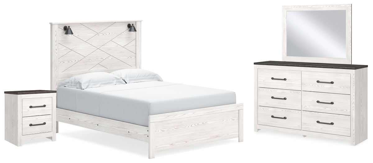 J&M Furniture - Ashley Furniture - Gerridan Queen Panel Bed, Dresser, Mirror, and Nightstand - Queen Panel Bed, Dresser, Mirror, and Nightstand - B1190B15