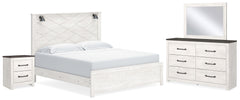J&M Furniture - Ashley Furniture - Gerridan King Panel Bed, Dresser, Mirror and Nightstand - King Panel Bed, Dresser, Mirror and Nightstand - B1190B20