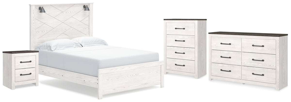 J&M Furniture - Ashley Furniture - Gerridan Queen Panel Bed, Dresser, Chest and Nightstand - Queen Panel Bed, Dresser, Chest and Nightstand - B1190B26