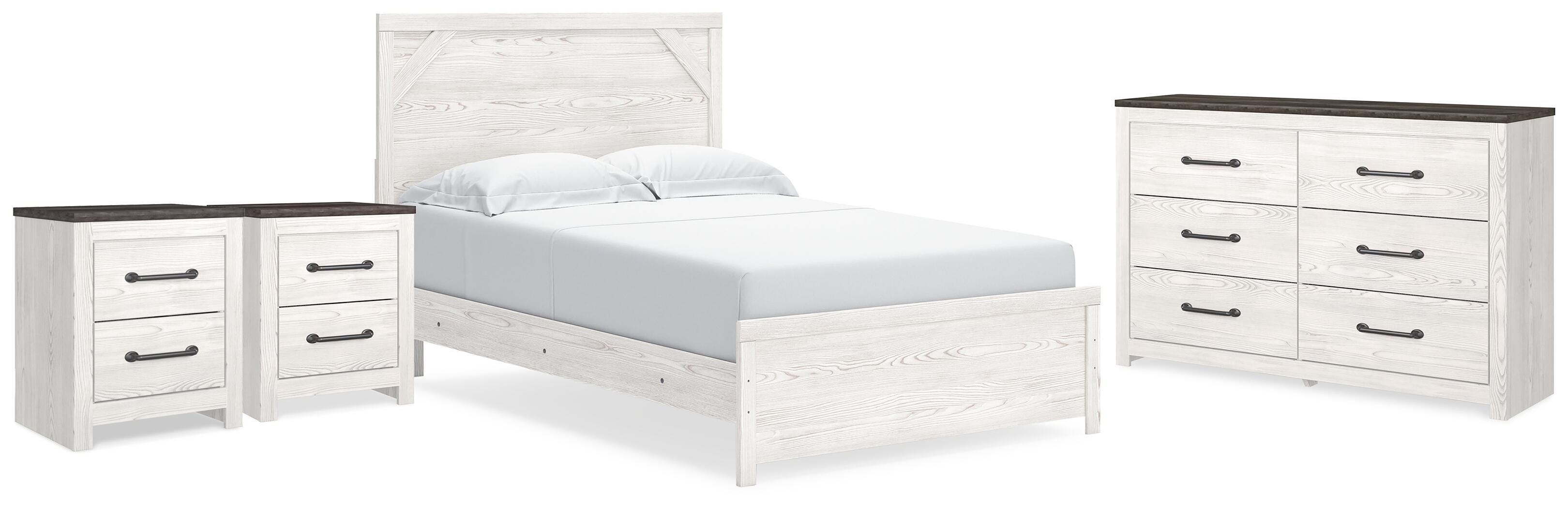 J&M Furniture - Ashley Furniture - Gerridan Queen Panel Bed, Dresser and 2 Nightstands - Queen Panel Bed, Dresser and 2 Nightstands - B1190B38