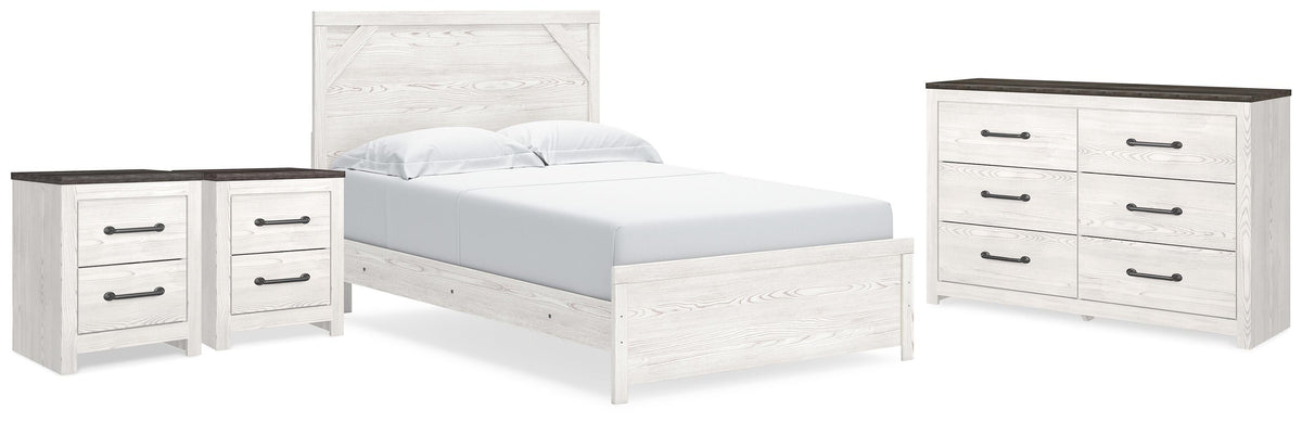 J&M Furniture - Ashley Furniture - Gerridan Queen Panel Bed, Dresser and 2 Nightstands - Queen Panel Bed, Dresser and 2 Nightstands - B1190B38